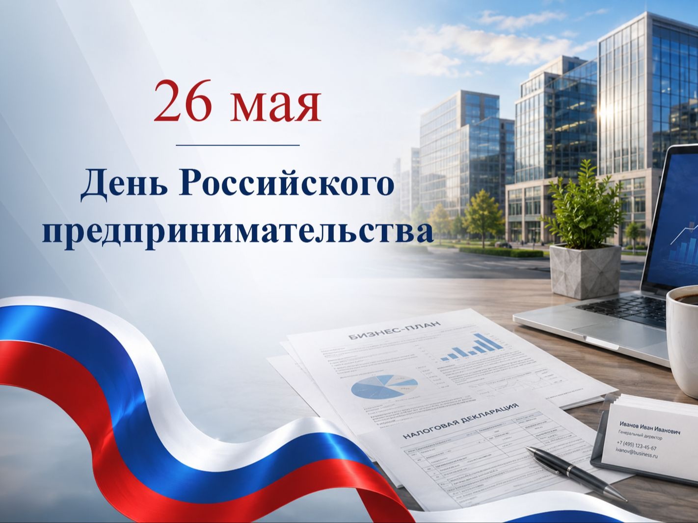  Уважаемые предприниматели! Поздравляем вас с профессиональным праздником — Днём российского предпринимательства!.